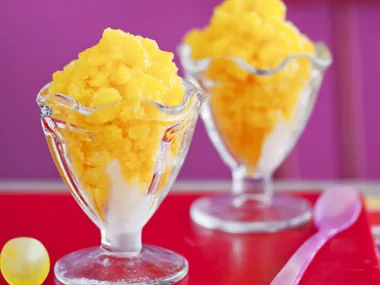 orange and mango granita