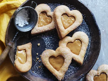 salted caramel hearts