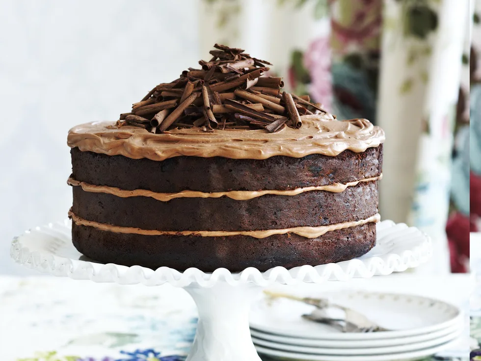 chocolate, apricot and hazelnut cake