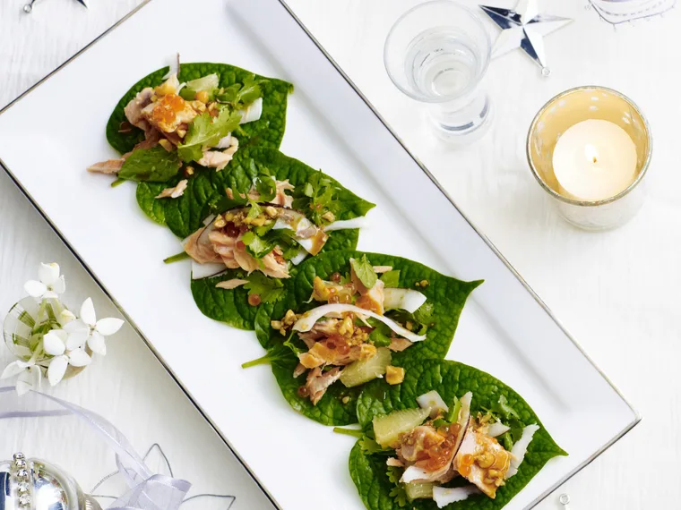 hot smoked trout with fresh coconut