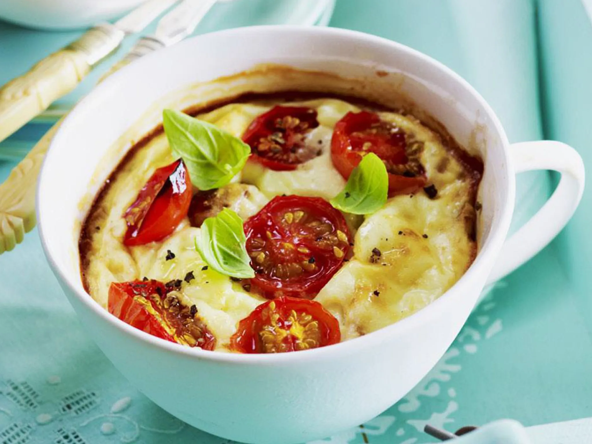 leek, mushroom and tomato frittatas