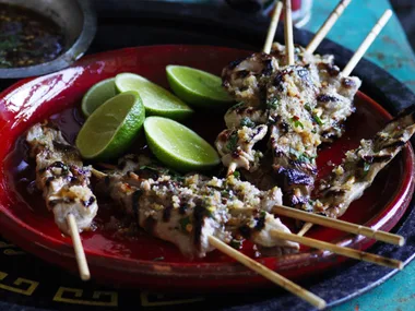 GRILLED PORK  SKEWERS   withdippingsauce