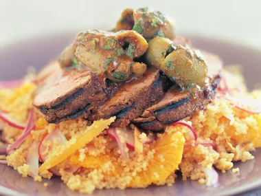 moroccan beef with citrus couscous