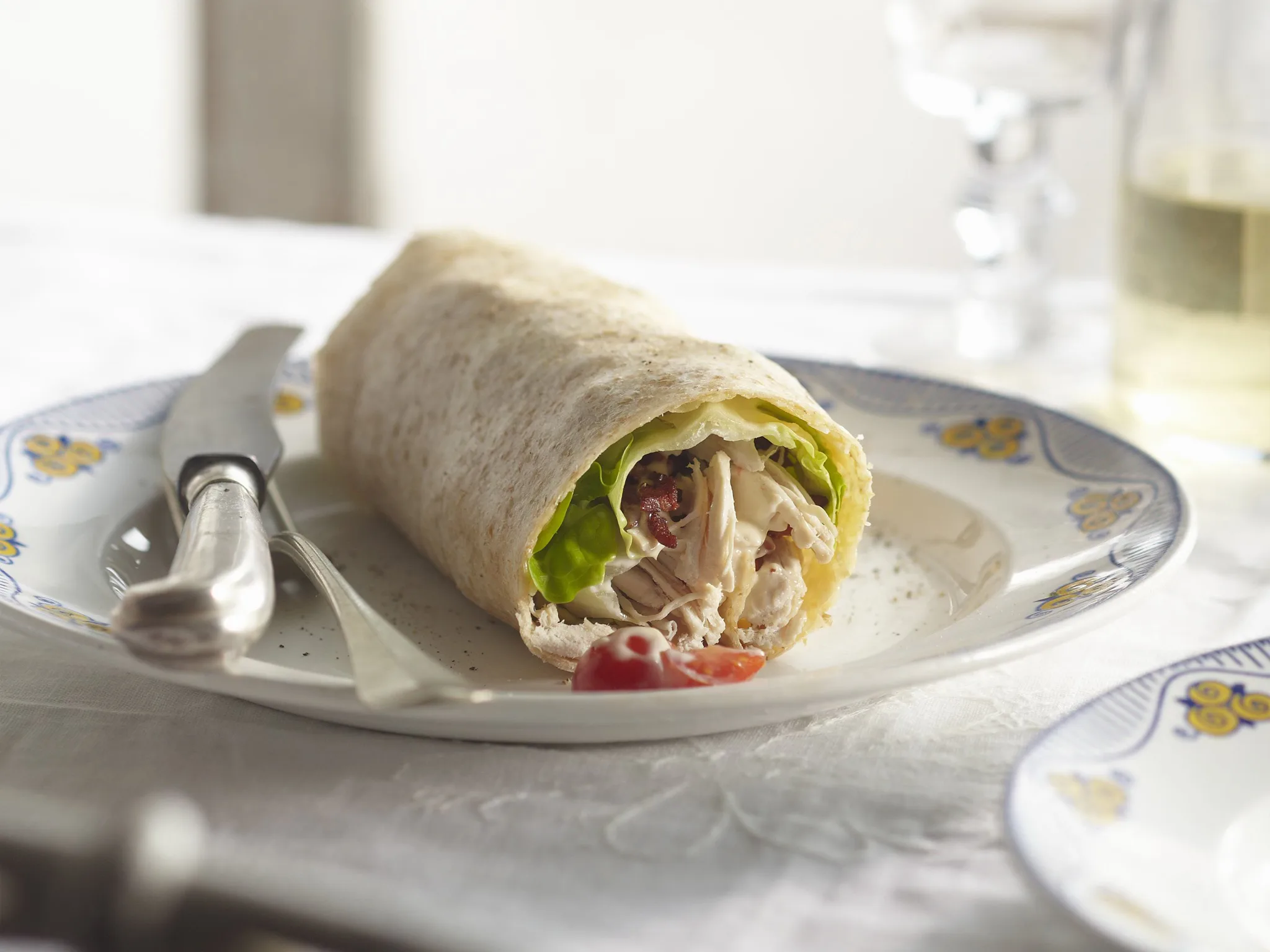 Chicken caesar salad wraps-image