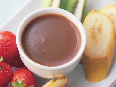 Butterscotch and white chocolate fondue