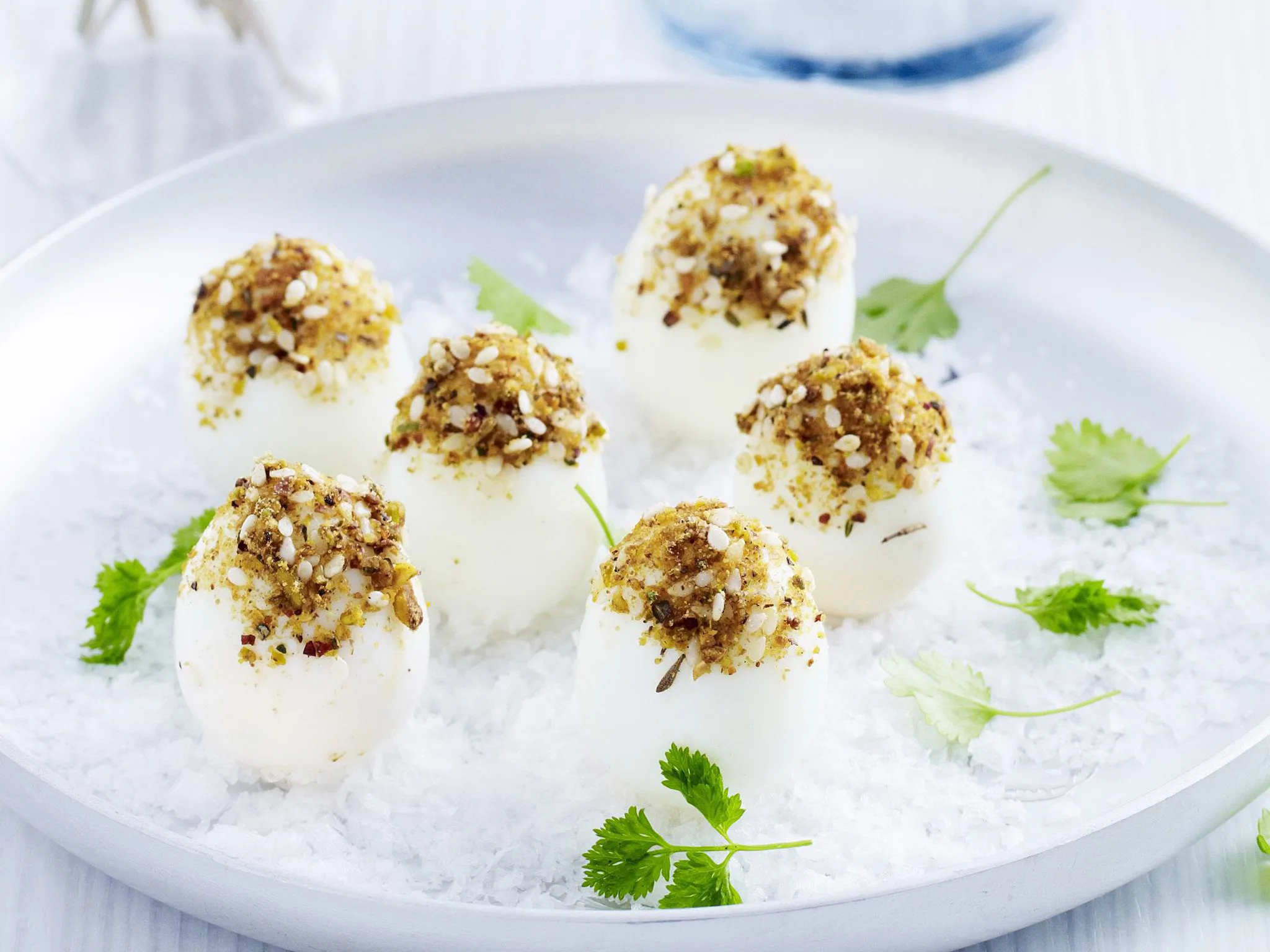 QUAIL EGGS with Dukkah
