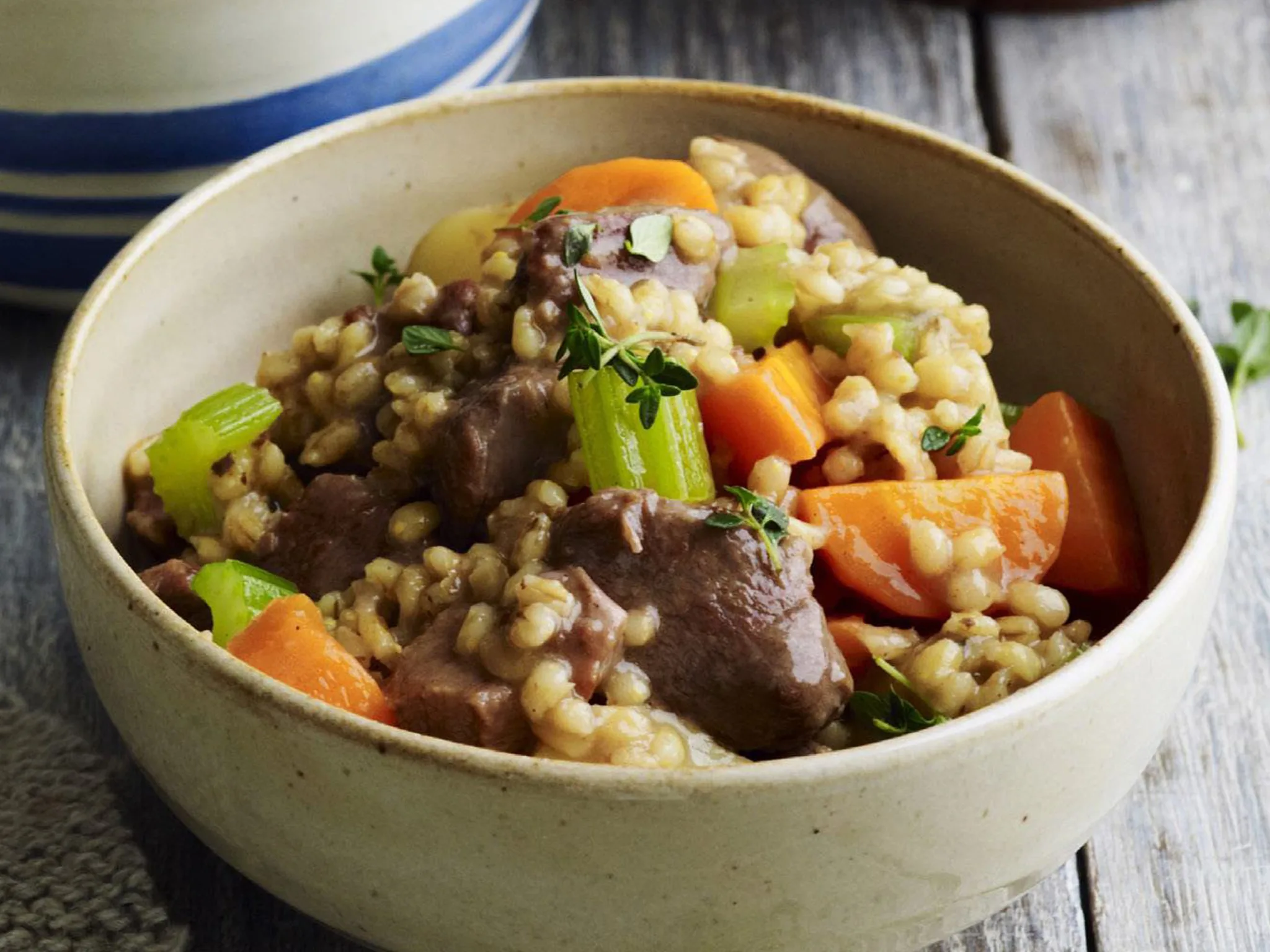 pressure-cooked country lamb and barley stew