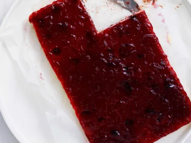 black forest cheesecake slice
