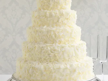 Coconut ruffle cake