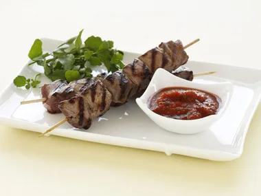 skewers & capsicum sauce