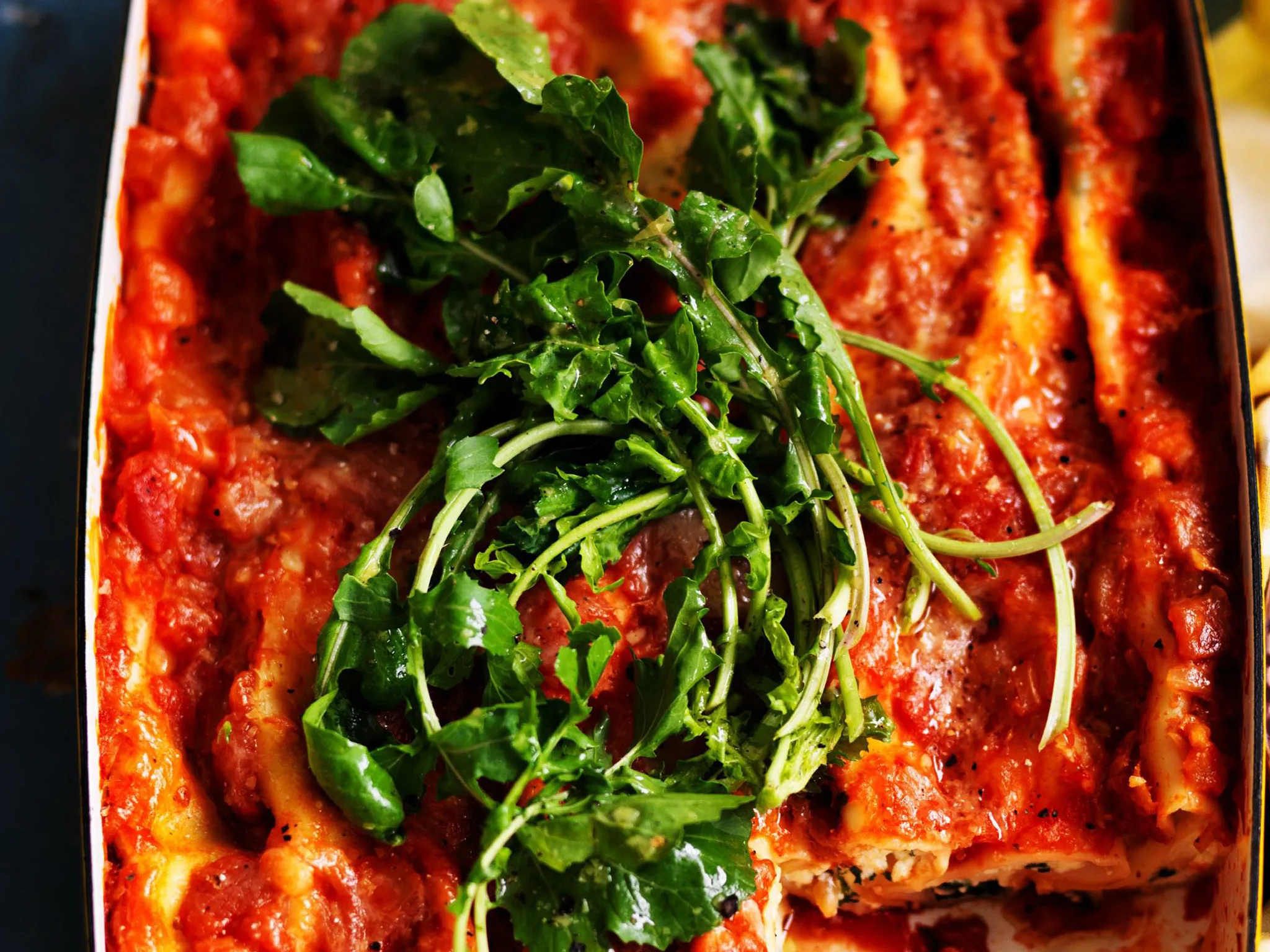 spinach, ricotta and pine nut cannelloni