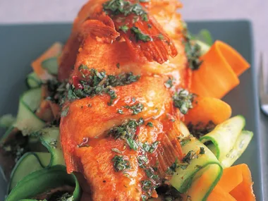 deep-fried perch with chilli lime dressing