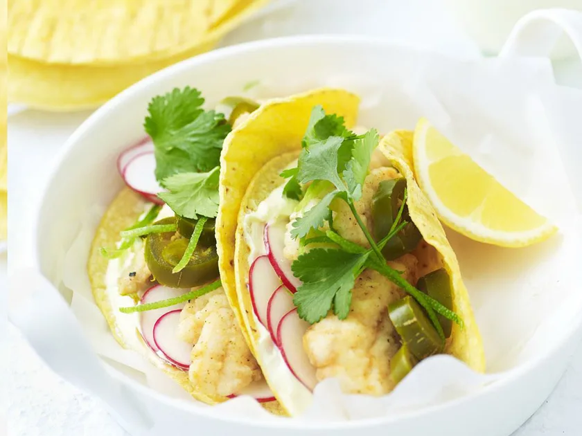 Peppered fish tacos | Women's Weekly Food