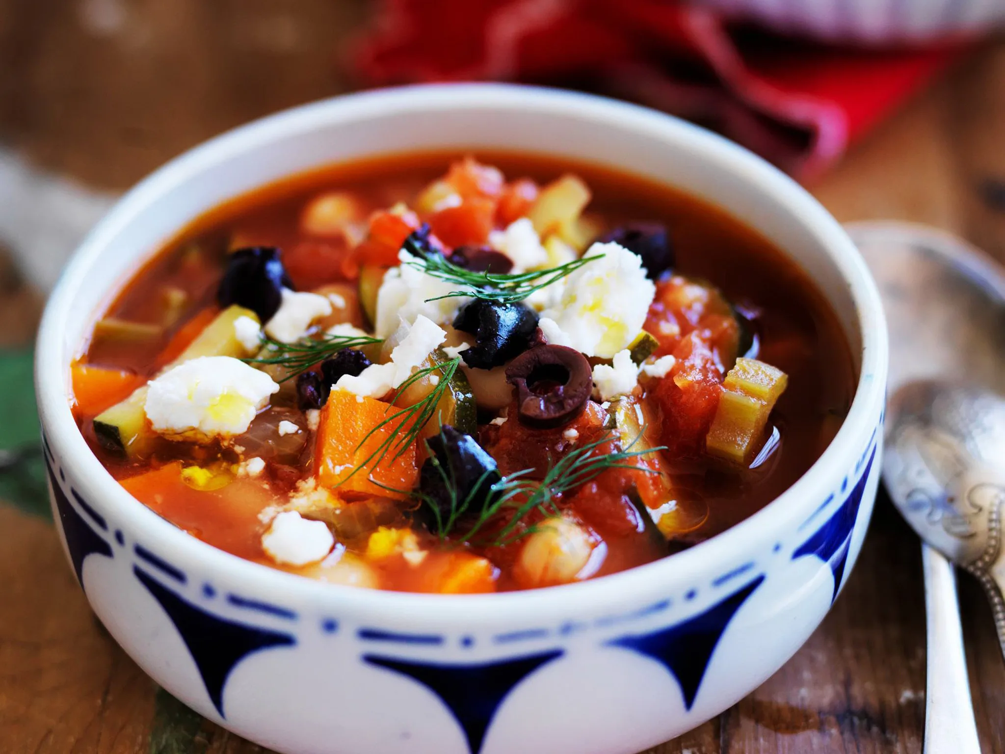 GREEK BUTTER BEAN SOUP WITH FETTA AND OLIVES