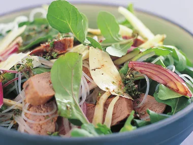 italian fennel and beef-fillet salad with balsamic vinaigrette