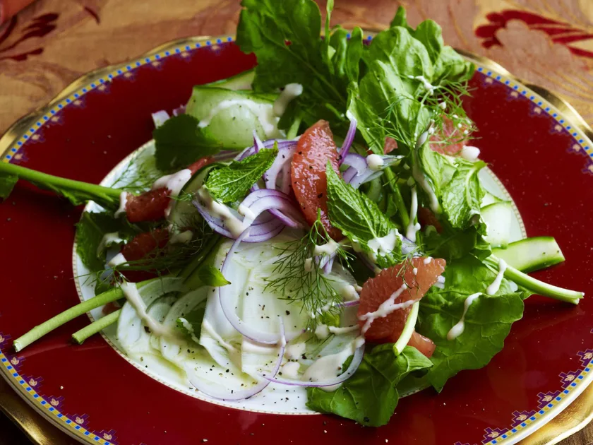 Fennel, Red Onion, Grapefruit and Rocket Salad