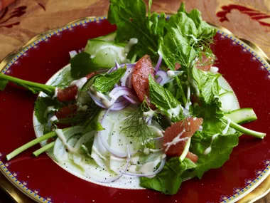 FENNEL, RED ONION, GRAPEFRUIT  and Rocket Salad