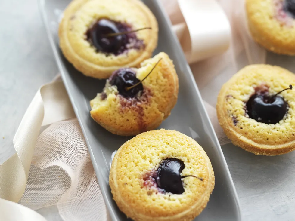 cherry almond tartlets