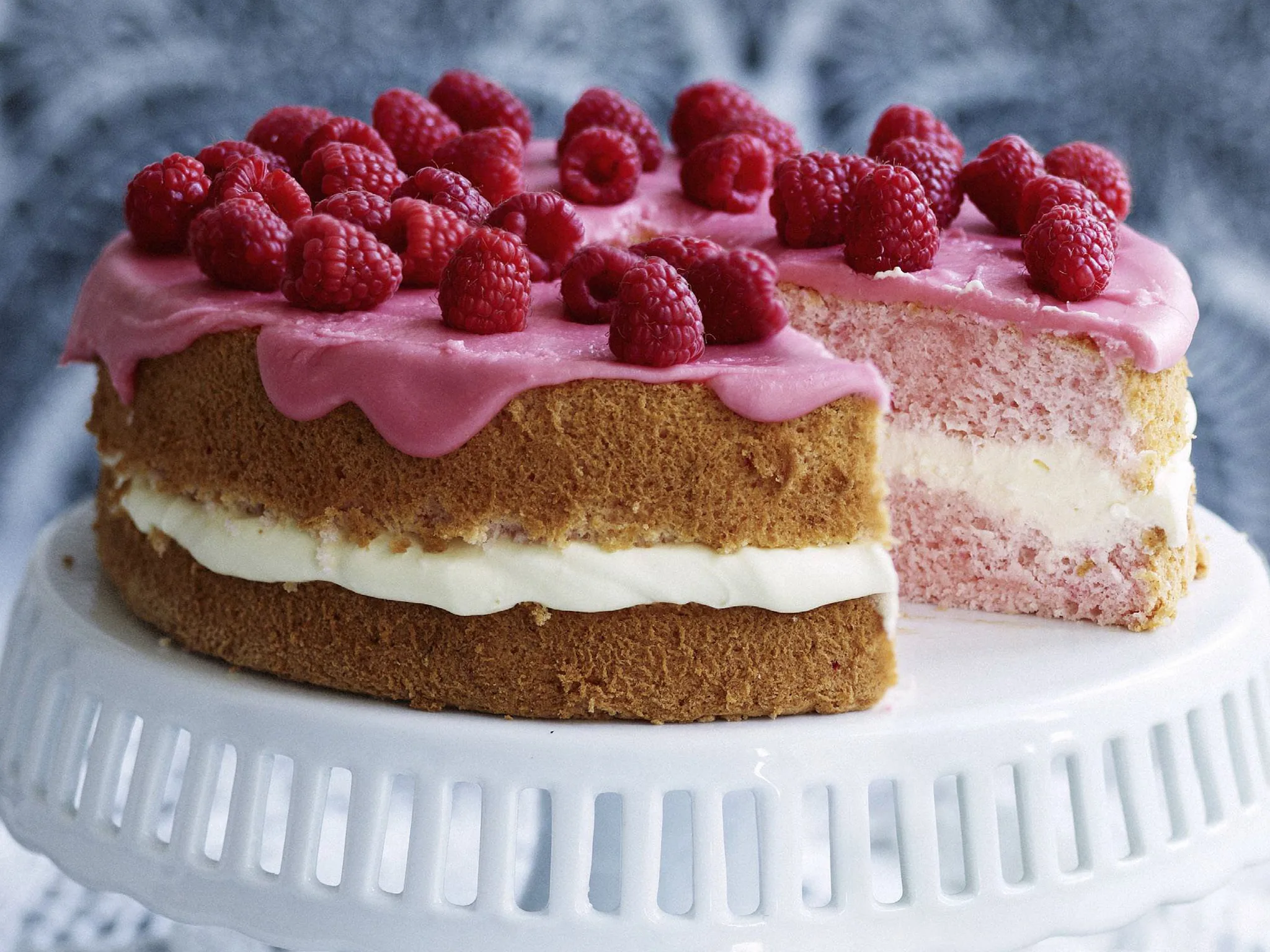 raspberry cranberry chiffon cake