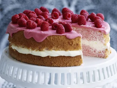 raspberry cranberry chiffon cake