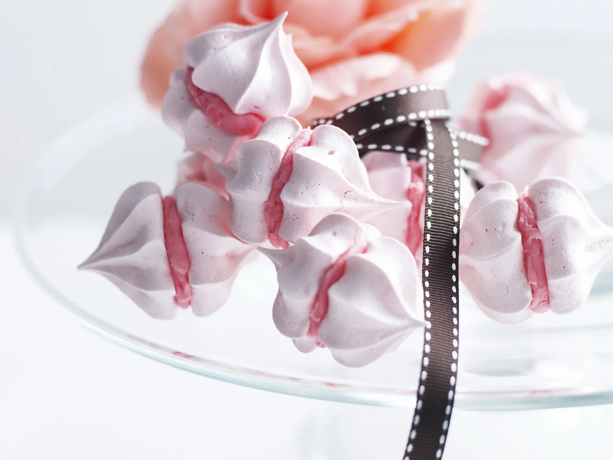 rosewater meringue kisses