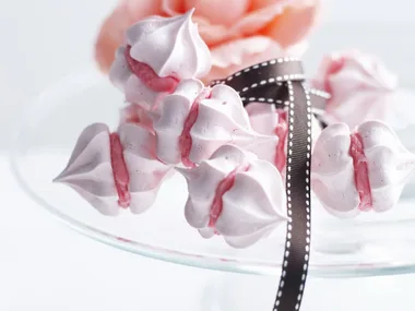 rosewater meringue kisses