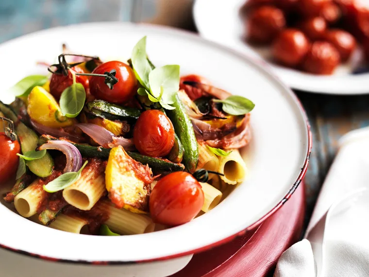 rigatoni with oven-roasted vegetables