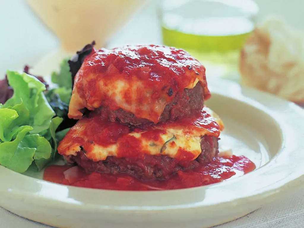 wonton lasagne stacks