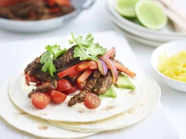 spicy steak fajitas