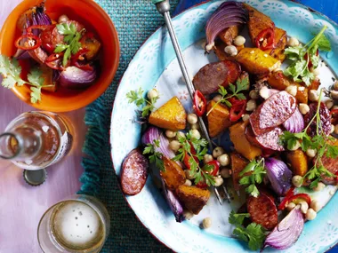CHORIZO, CHICKPEA AND PUMPKIN SALAD