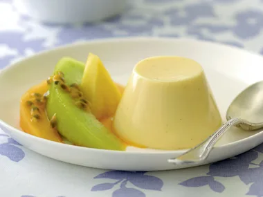 Passionfruit buttermilk puddings