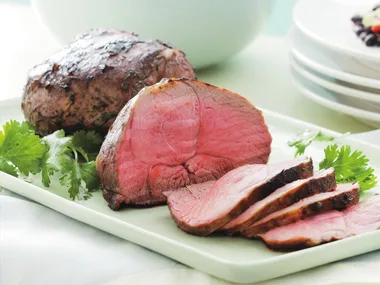 jerk mini roasts with black bean salad