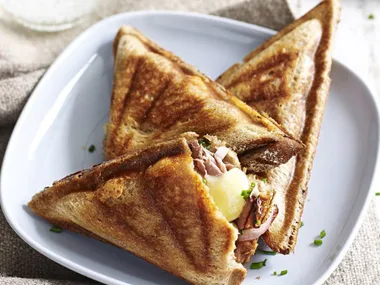 corned beef and mustard jaffle