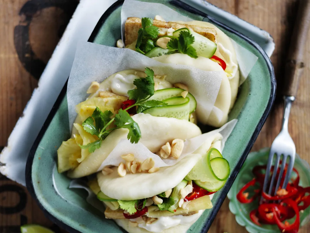 Spiced tofu bao buns