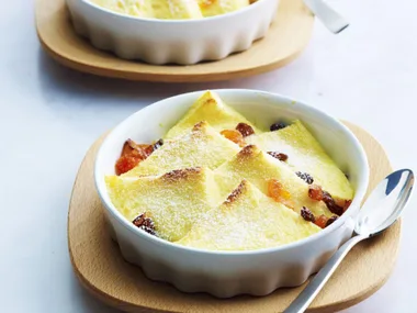 sultana & apricot custard pudding