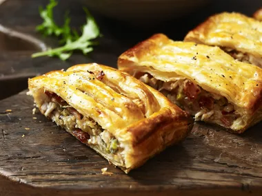 chicken, bacon and blue cheese jalousie