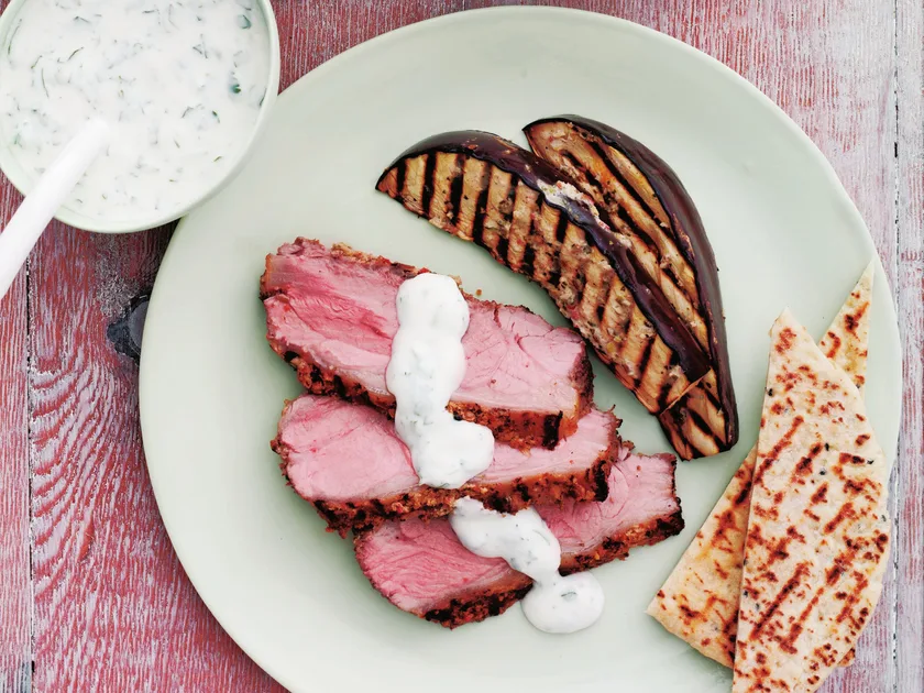 Tandoori Lamb with Dhal, Raita and Pickled Lemon