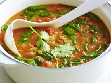 spiced red lentil soup