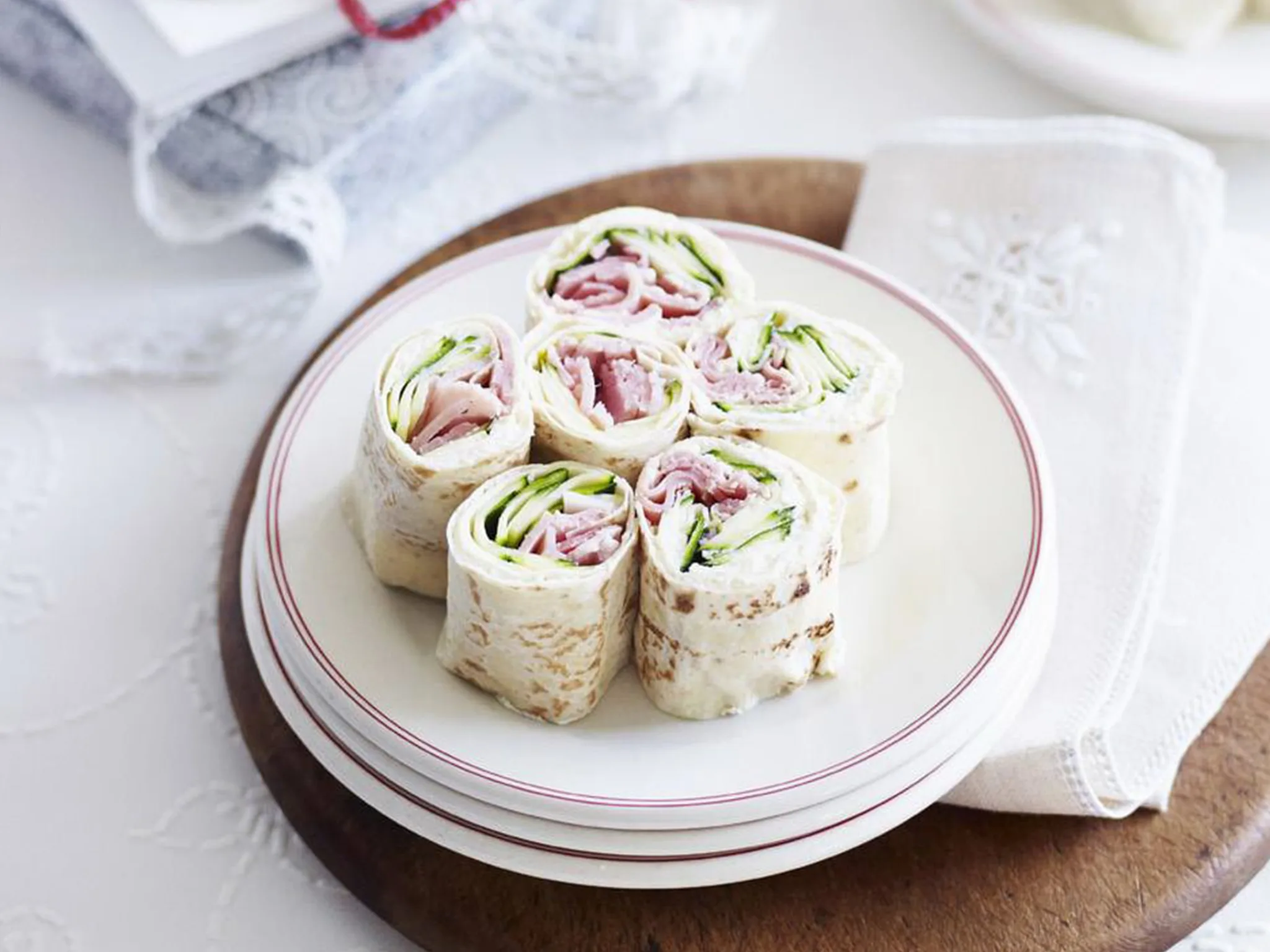 RICOTTA, ZUCCHINI and Ham Wrap