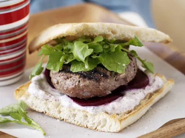 spiced lamb burgers with tzatziki