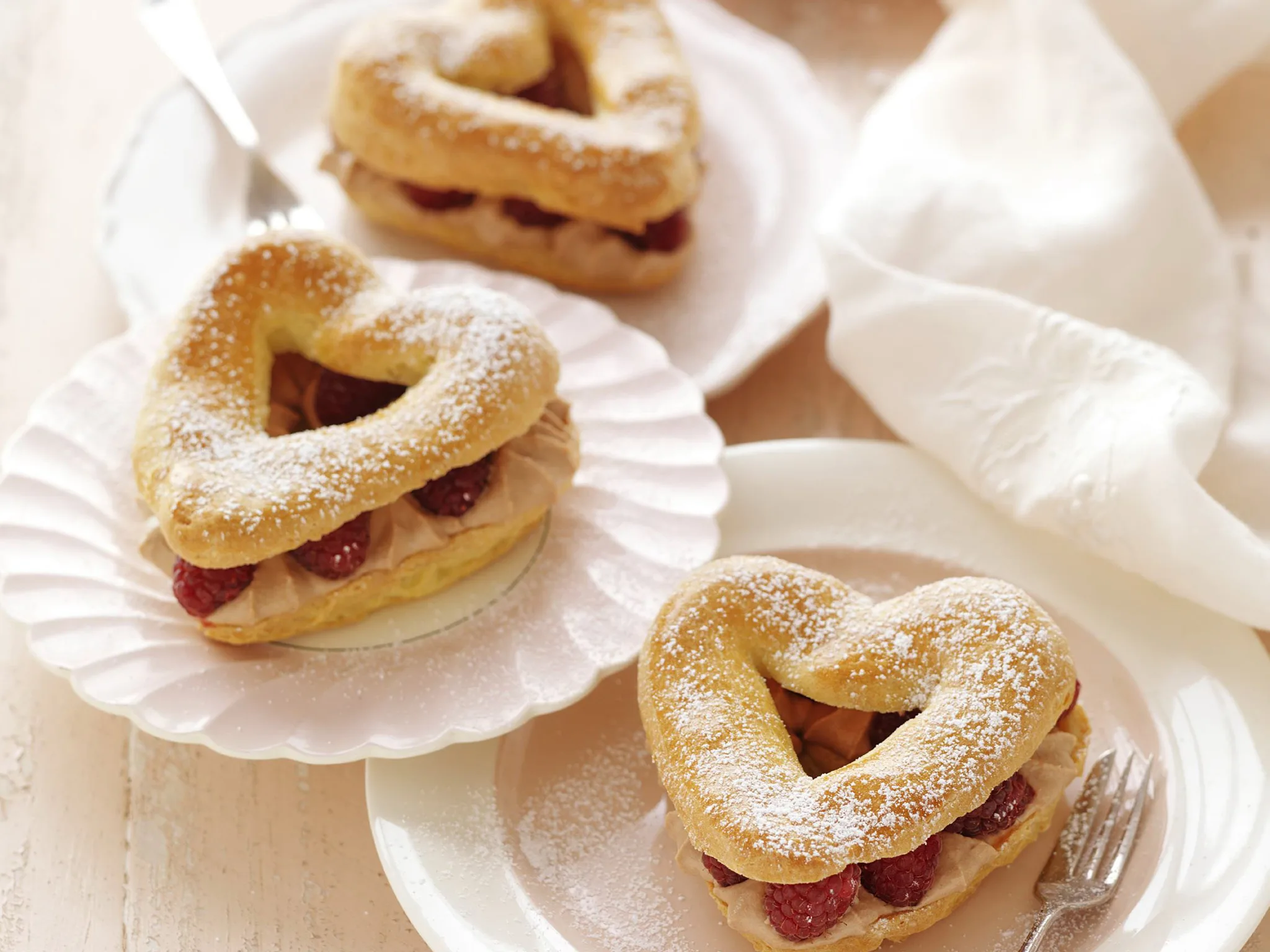 chocolate and raspberry hearts