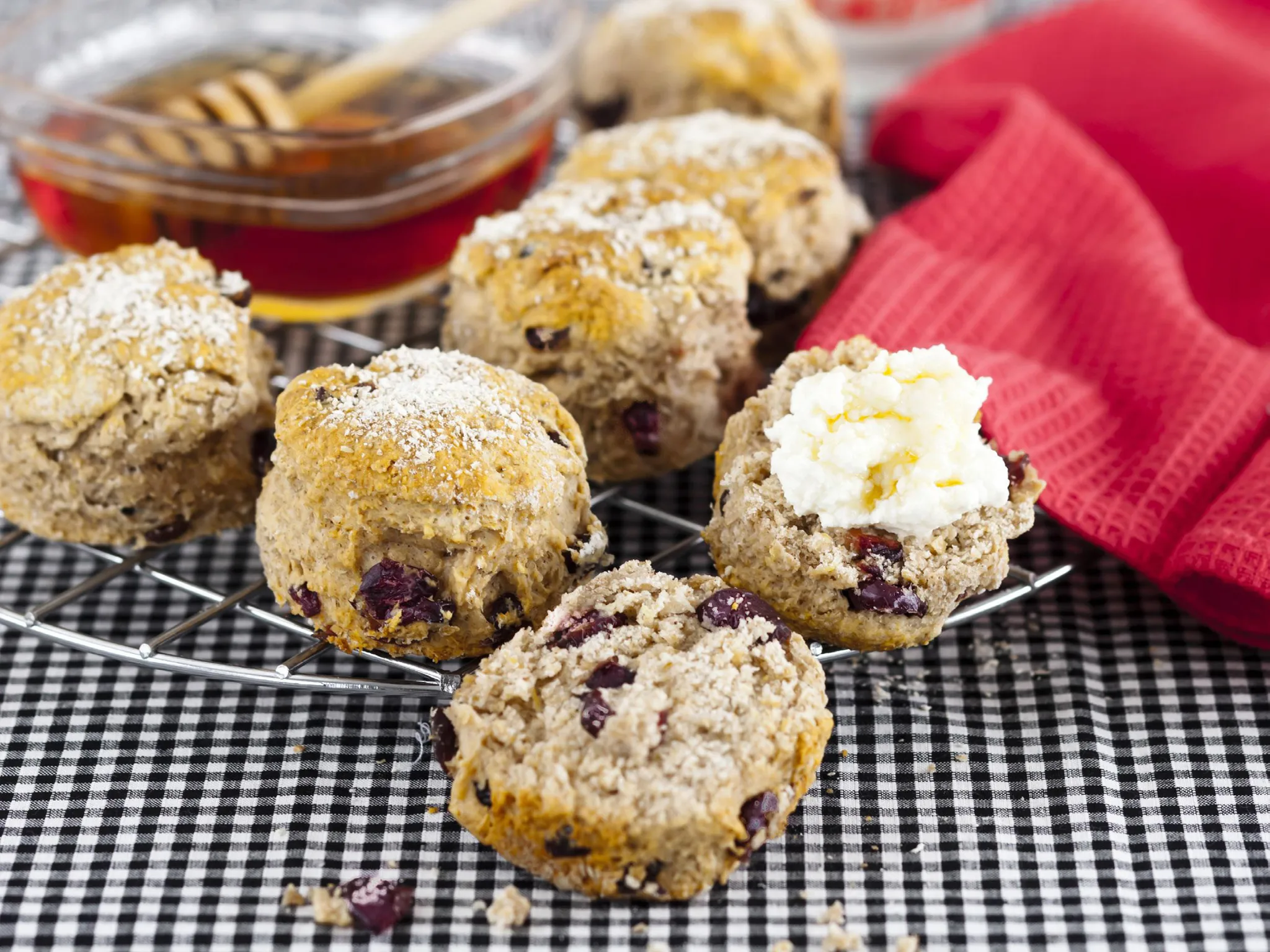 cranberry oatmeal and cinnamon scones