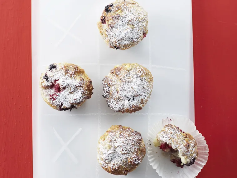 Yogurt, Berry and White Chocolate Muffins