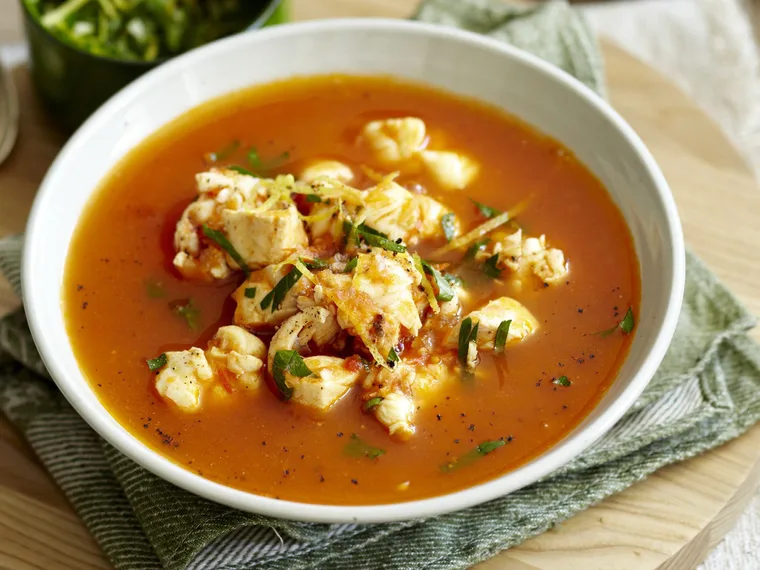 SEAFOOD SOUP WITH GREMOLATA