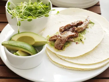 turkey, avocado and cranberry wraps
