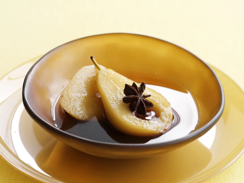 tea-spiced pears