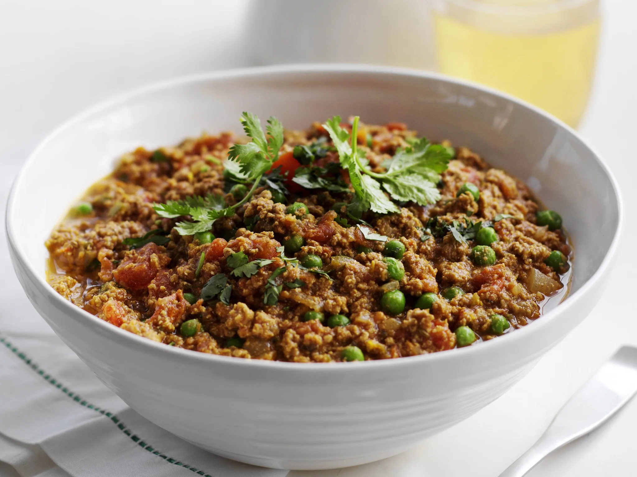 keema with green chilli and tomato