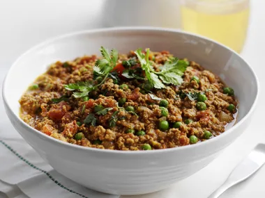 keema with green chilli and tomato