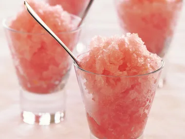 Grapefruit and campari granita