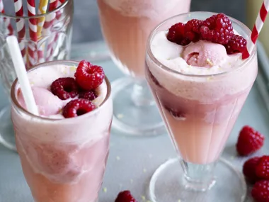 Orange RASPBERRY sherbet float
